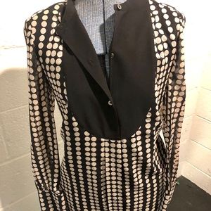 Tory Burch size 2 black & white top (silk)